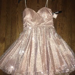 New Bloomingdale’s Pink Sequined Dress. Size 6